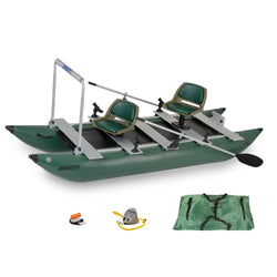Sea Eagle FoldCat Pro Angler Guide Inflatable Fishing Boat Package set