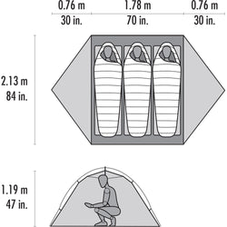 MSR Access 3-Person Backpacking Tent diagram