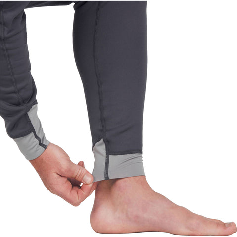 NRS Men's Expedition Weight Pants in Dark Shadow model detail