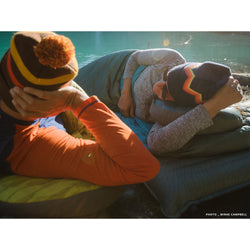 Therm-A-Rest Airhead Pillow in Blue Woven lifestyle