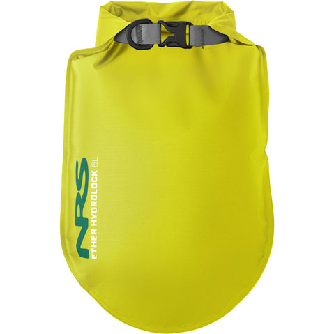 NRS Ether Hydrolock Dry Bag Citrus Yellow 6 Liter Front With Logo