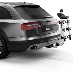 Thule Helium Pro 3 Bike Hitch Rack installed on a car close