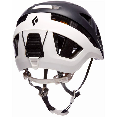 Black Diamond Capitan MIPS Rock Climbing Helmet in Black/White back