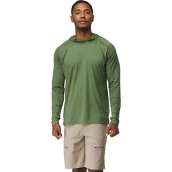 NRS Men's Silkweight Hoodie in Pineneedle model front