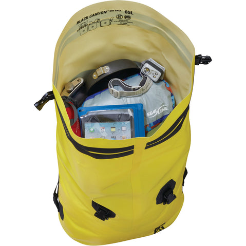 Seal Line Black Canyon Dry Pack in Yellow open