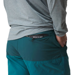 NRS Men's Benny Board Shorts in Deep Teal model detail