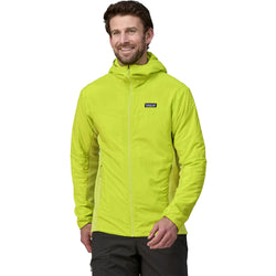 Patagonia Men's Nano-Air Light Hybrid Hoody in Phosphorus Green model front