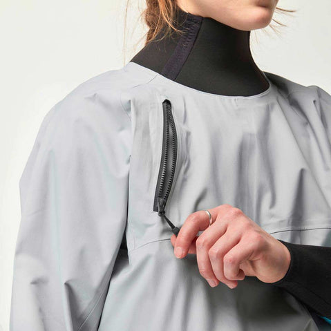 NRS Women's Stratos Semi-Dry Paddling Jacket chest pocket