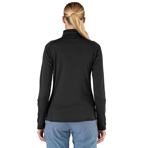 Patagonia Women's R1 Jacket in Black on model back view