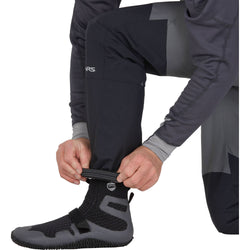 NRS Men's Freefall Dry Pants in Gray model cuff