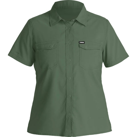 NRS Women's Guide Short Sleeve Shirt in Juniper front