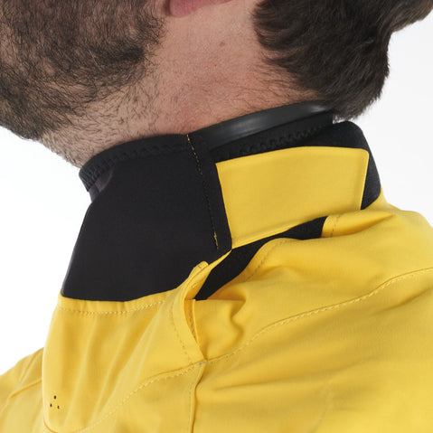 Level Six Rescue Pro Ice Dry Suit in Yellow neck closure