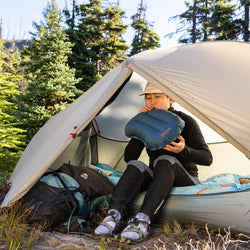 MSR Hubba Hubba LT 1 Person Backpacking Tent camper sitting