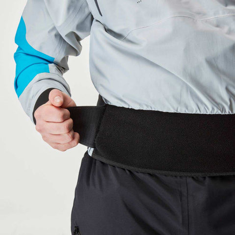 NRS Men's Stratos Semi-Dry Paddling Jacket graphite waist pull tab closures