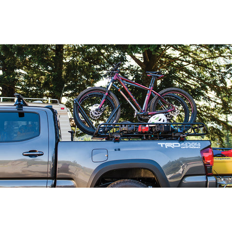 Yakima BedRock HD Truck Bed Rack with bikes loaded side