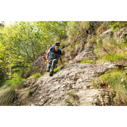 Lowa Women's Cadin II GTX Mid Mountaineering Boots in Anthracite/Aquamarine lifestyle