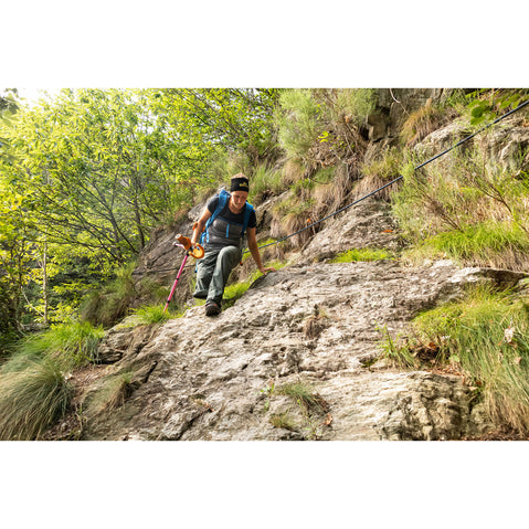 Lowa Women's Cadin II GTX Mid Mountaineering Boots in Anthracite/Aquamarine lifestyle