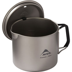MSR Titan Kettle in 900 ml lid on side