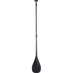 Level 6 3-Piece Carbon Adjustable SUP Paddle with Teardrop Blade in Silver full back