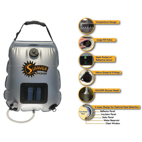 Advanced Elements 5.0 Gallon Summer Shower Outdoor Solar Shower graphics