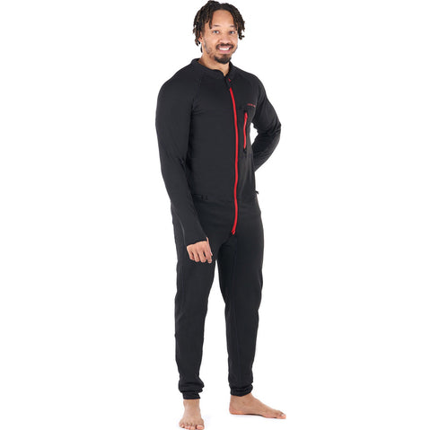 Level Six Men's Vulcan Dry Suit Liner in Black model right view