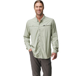 NRS Men's Caye Long Sleeve Shirt in Daybreak model detail