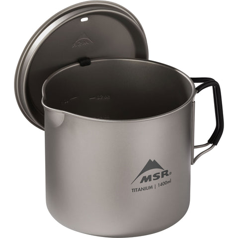 MSR Titan Kettle in 1.4L lid on side
