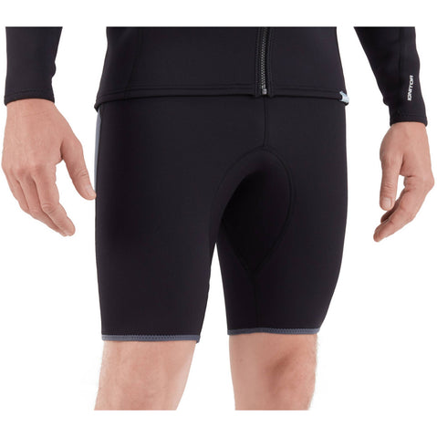 NRS Men's Ignitor Wetsuit Shorts in Black model front