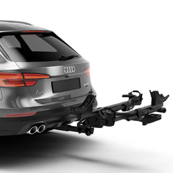 Thule T2 Pro X 2 Bike Hitch Rack in Black installed on a car side