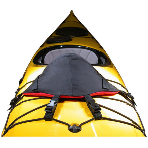 North Water TurtleBack Deck Bag back attached on a kayak