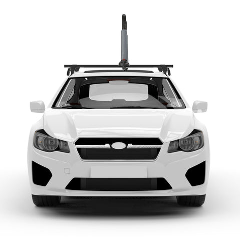 Yakima Big Stack Kayak Roof Rack Mount installed on a car front
