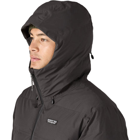 Patagonia Men's Jackson Glacier Jacket in Black model hood