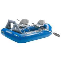 Outcast OSG Striker Self-Bailing Fishing Raft in Blue angle view