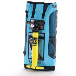 Slingshot Crossbreed 11 Inflatable SUP Board w/ SUP Winder in Blue packed