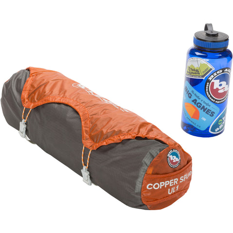 Big Agnes Copper Spur UL 1 Person Backpacking Tent in Tangelo stuff sack