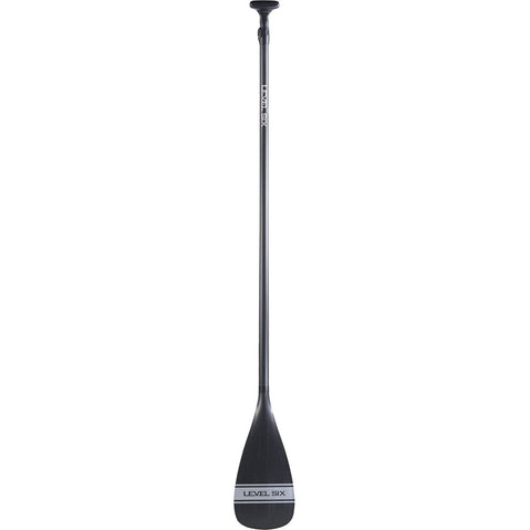 Level 6 1-Piece Carbon SUP Paddle with Power Blade in Silver full front