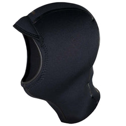 Level Six Quartz 2 mm Neoprene Paddling Hood in Black angled left