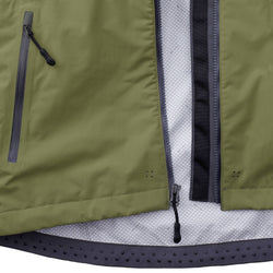 NRS Champion Jacket in Olive/Dark Shadow zipper detail