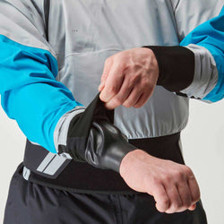NRS Men's Stratos Semi-Dry Paddling Jacket quarry wrist gasket