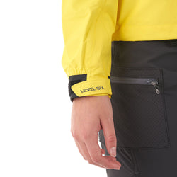Level Six Whirlpool Youth Paddling Jacket in Bright yellow logo