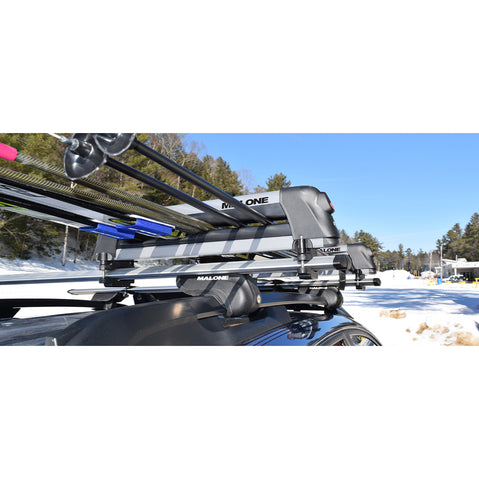 Malone LiftLine 3 Ski/Snowboard Rack loaded with ski/snowboard