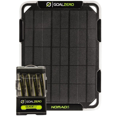 Goal Zero Guide 12 Plus Power Bank Solar Kit front