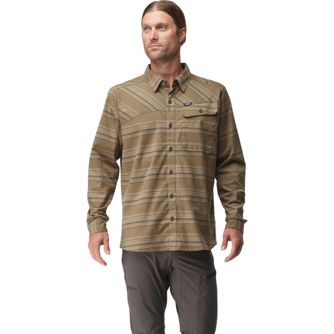 NRS Men's Campfire Flannel Shirt in Desert Horizon model front