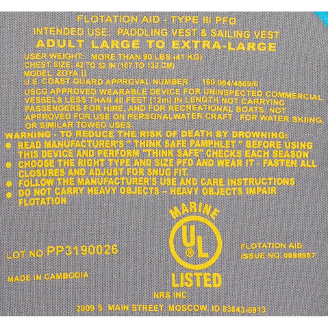 NRS Women's Zoya Kayak Lifejacket (PFD) lg_UL