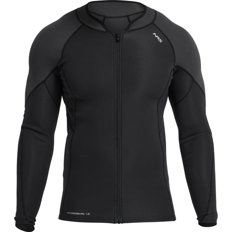 NRS Men's HydroSkin 1.5 Jacket in Black/Graphite front