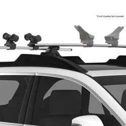 Yakima HandRoll Kayak Roof Rack installed on a car