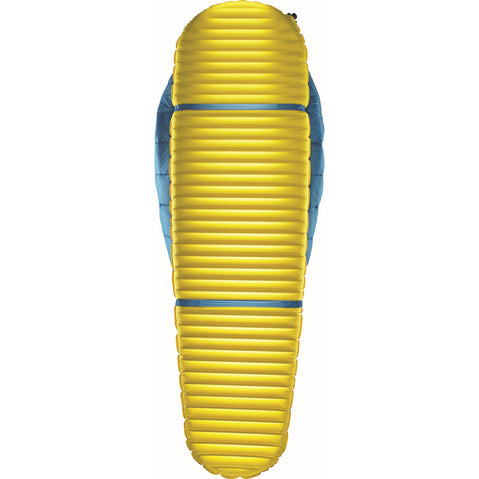 Therm-a-Rest Space Cowboy 45 Degree Synthetic Sleeping Bag in Celestial pad