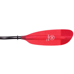 Werner Camano Fiberglass Bent Shaft Kayak Paddle in Red blade