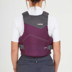 NRS Vapor Lifejacket Plum model back view