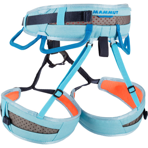 Mammut Women's Ophir 3 Slide Rock Climbing Harness in Whisper/Dark Gentian angle